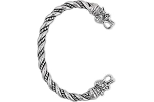 HAQUIL Stainless Steel Viking Twisted Cuff Bracelet, Viking Arm Ring for Men, Viking Jewelry Gift for Men