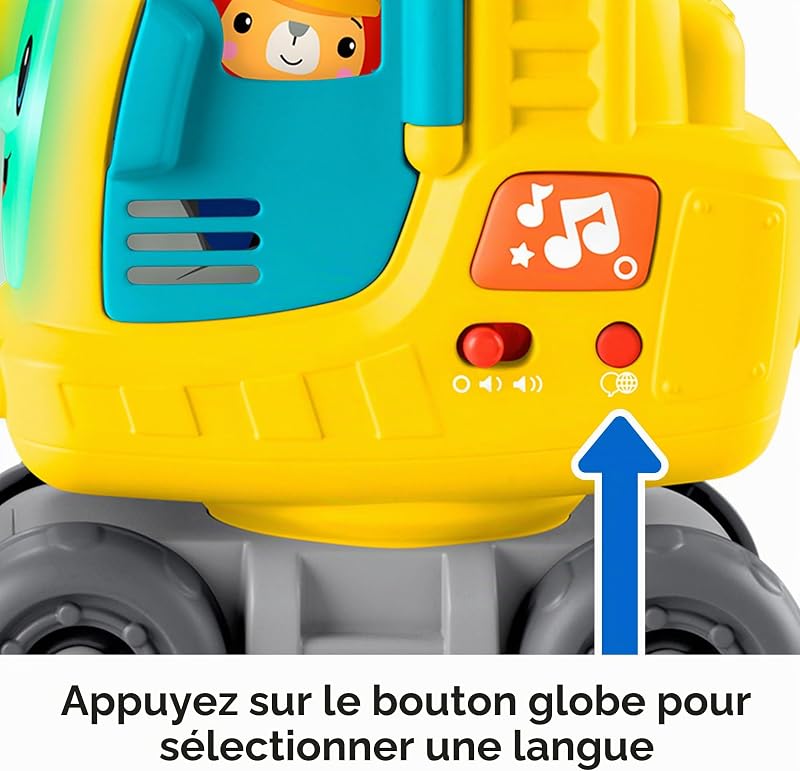 Jeu Construction La Calculo’Grue avec Blocs, Boule Démolition, Effets Sonores Et Lumineux, 50 Sons Et Plus, Jouet Bébé, A Partir De 9 Mois, Anglais, UK; Française; Allemande, HXF48