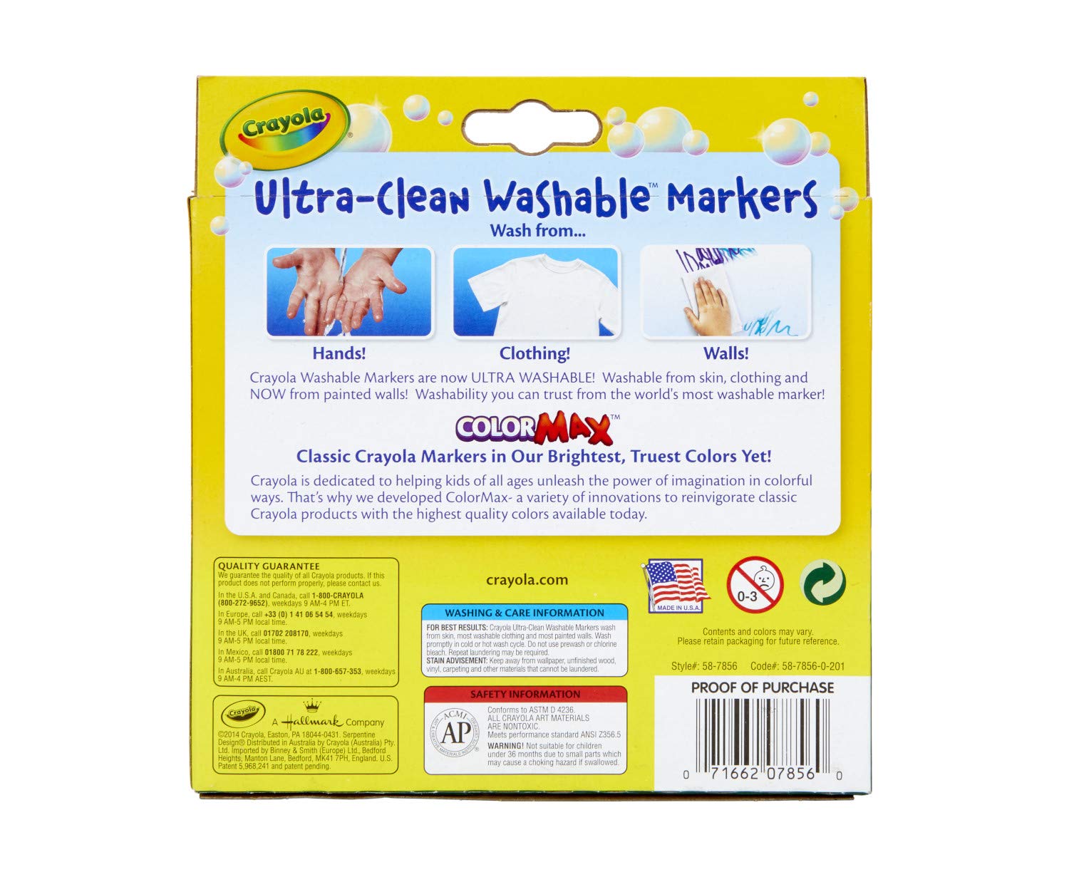 Crayola Ultra Clean Washable Markers, Tropical, Gift for Kids, 10Count