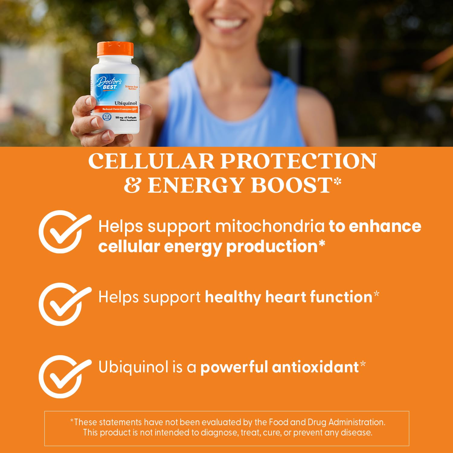 Doctors Best Ubiquinol, Reduced-Form Coenzyme Q10, Non-GMO, Gluten Free, Soy Free 60 Softgels