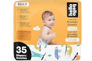 Hello Bello Jumbo Diaper Pack - Sleepy Sloth - Size 1 35 Count