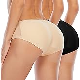 Werena Butt Lifter Panties for Women Padded Underwear Seamless Booty Pads Enhancer Shapewear Butt Lifting Panty