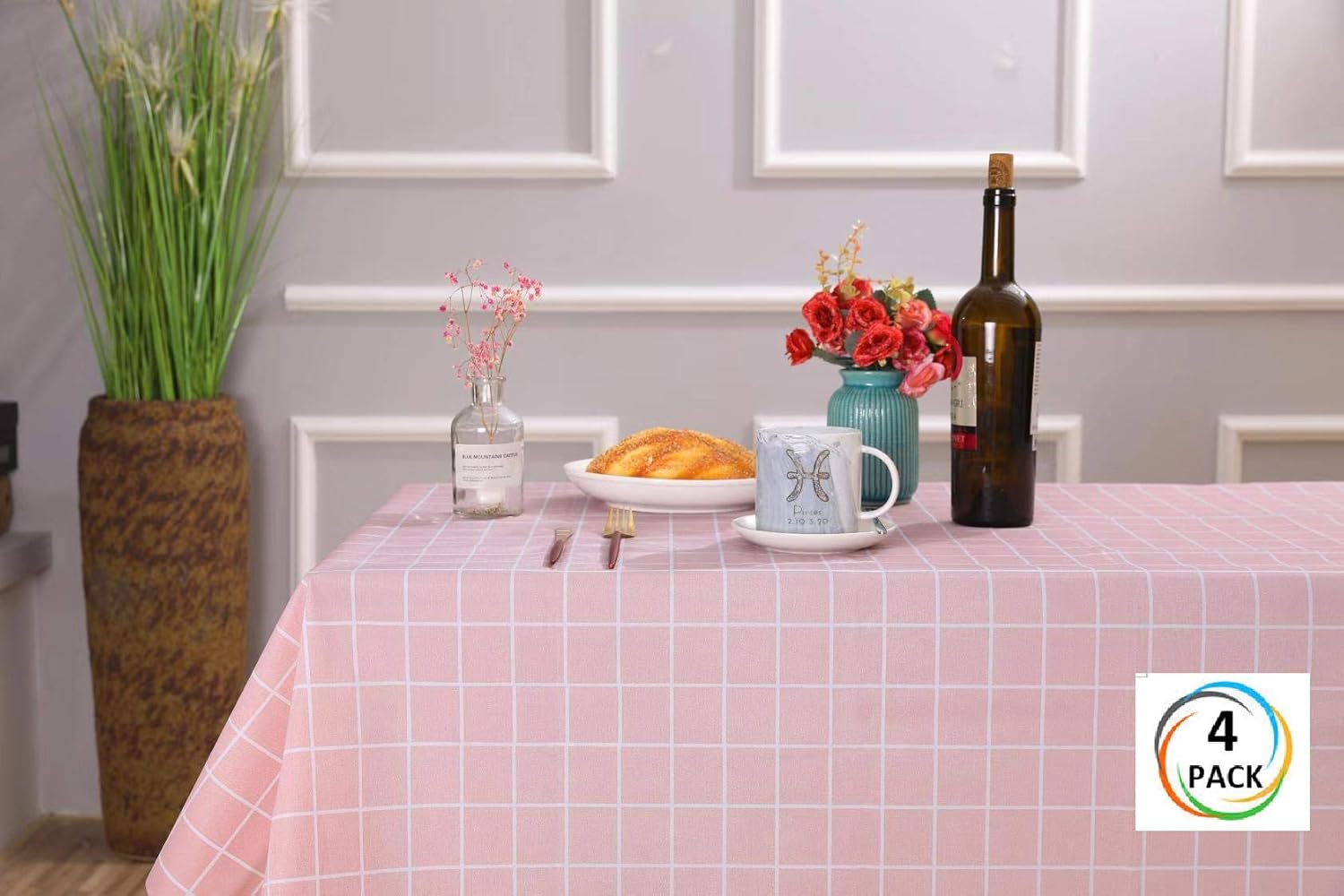 Best circle checkered table cloth plastic