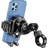 iMESTOU Anti-Vibration Phone Mount for Motorcycles and Bikes with Shock Absorbers & Anti-Theft Design, 1" Ball Phone Mount Suitable for 5.2"-7.2" Up to 15mm Thick Phones, Fits for 22-32mm Handlebars