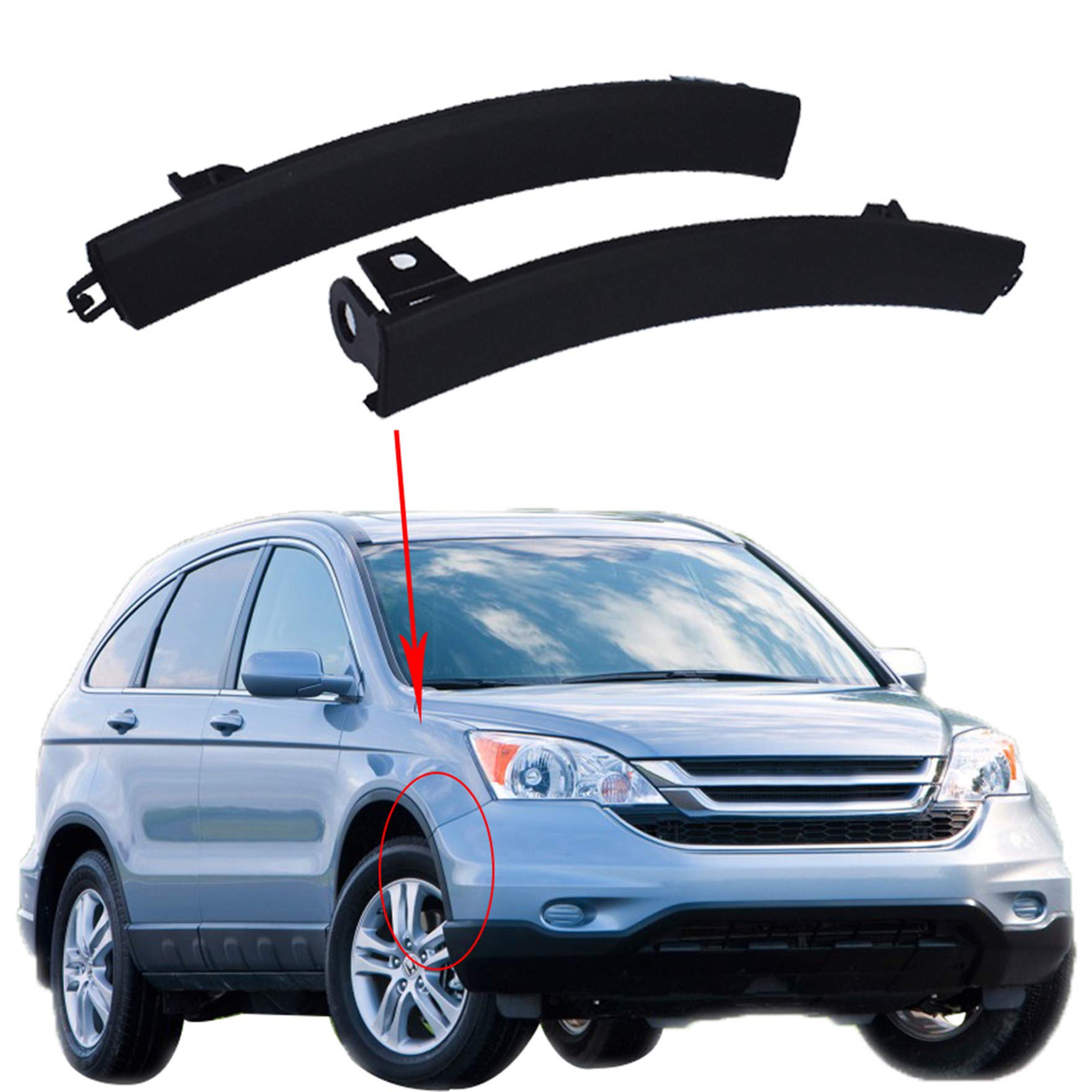 Photo 1 of 2 Pcs Bumper Filler Front Left Driver Side and Front Right Passenger Side Replacement for CRV 2007 2008 2009 2010 2011