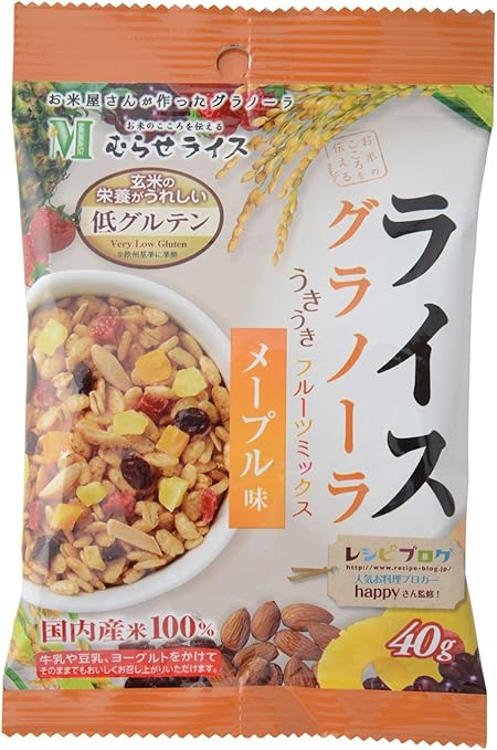 Amazon むらせ ライスグラノーラ Pocket メープル味 40g 5袋 むらせ シリアル 通販