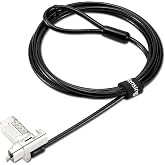 Kensington universal 3-in-1 2.0 combination laptop lock, fits T-bar, nano, N17, wedge-shaped lock types, 6-foot computer security locking cable, compatible with dell, HP, lenovo - resettable, K63394WW