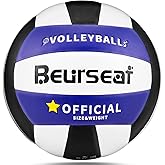 Beurseaf Volleyball, Soft Touch Beach Volleyball, Indoor Outdoor Volleyball for Beach Game Training, Official Size 5
