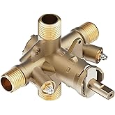 Shower Valve Replacement for Moen Posi-temp Valve, Brass 4 Port Valve, 1/2 Inch Connection, Adjustable Water Temperature & Scald Guard, Bathtub and Shower Rough-In(with Screwdriver Stops)