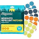 Cliganic Mosquito Repellent Stickers (180 Pack) - Patches for Kids & Adults, Natural DEET-Free, Citronella Essential Oil Infused