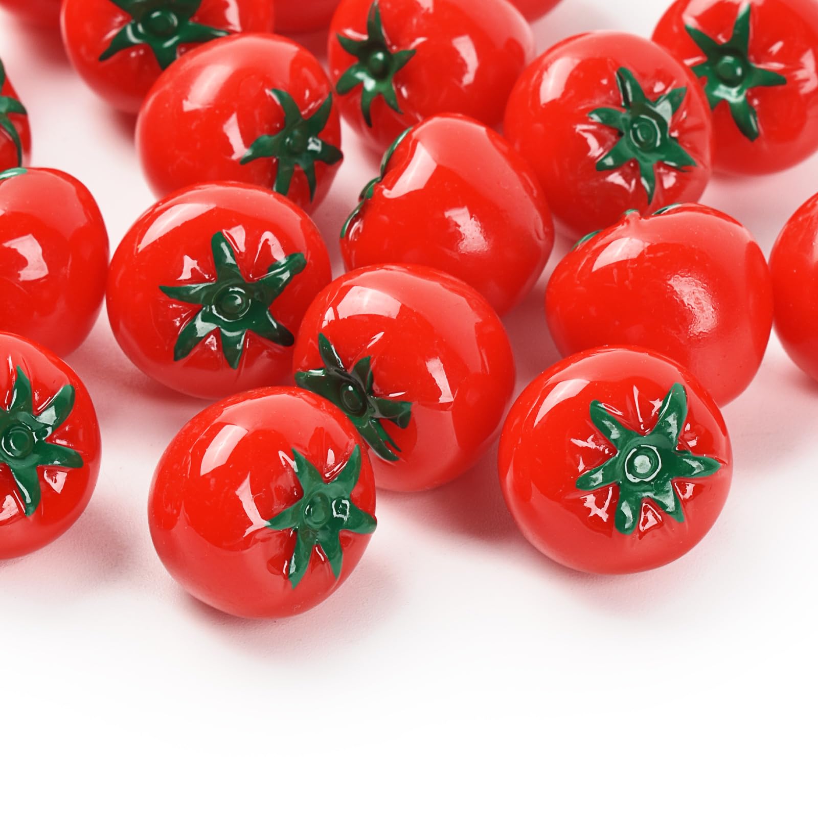 HUIANER 20PCS Artificial Tomatoes Resin Simulation Tomatoes Mini Cherry Tomatoes For Home House Grocery Photography Party Decoration