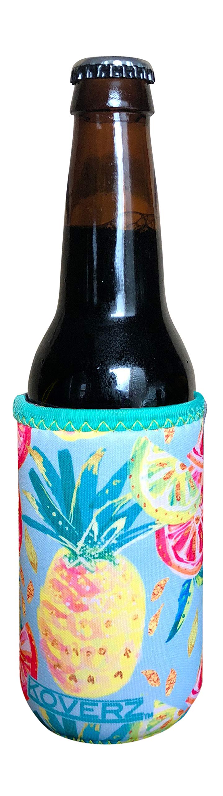 Koverz Neoprene 12 oz. Can/Bottle Coolie Insulator - Choose Your Style! - Pineapples