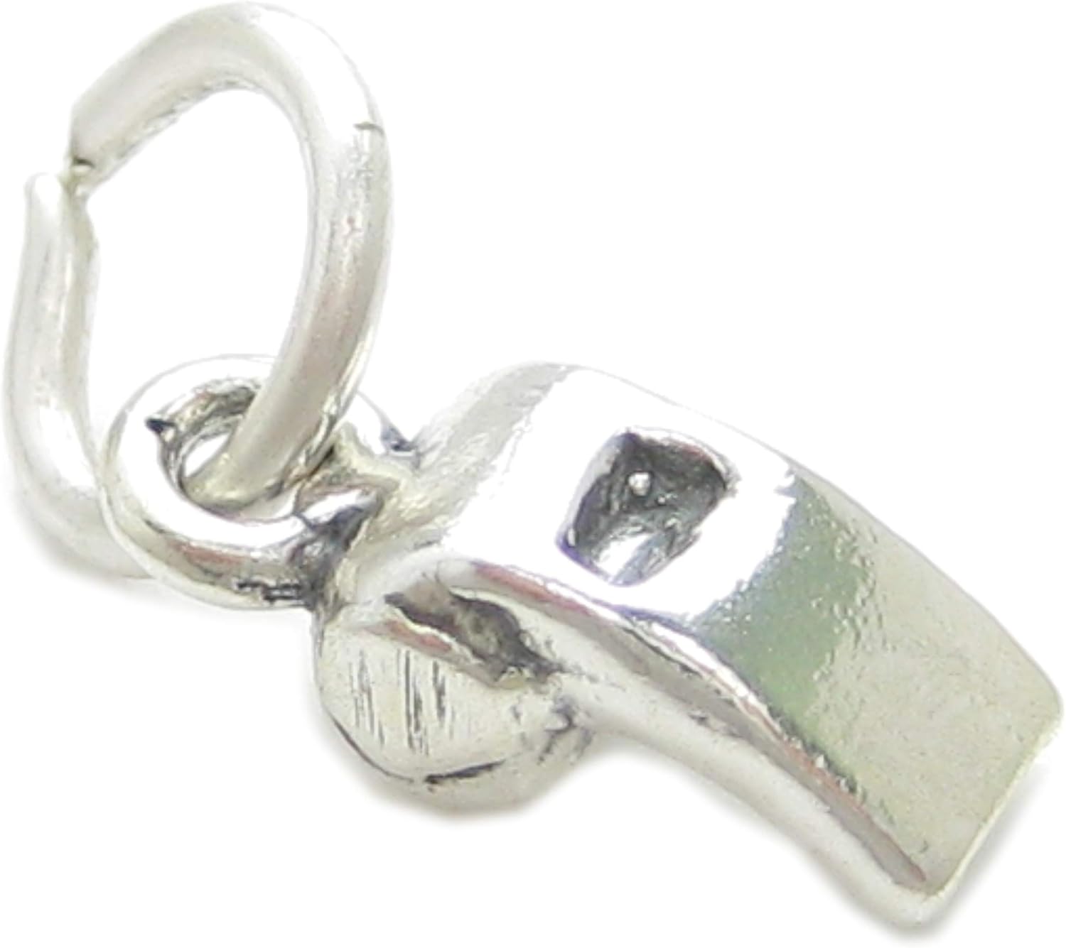 Tiny Referee whistle sterling silver charm .925 Football Soccer charms