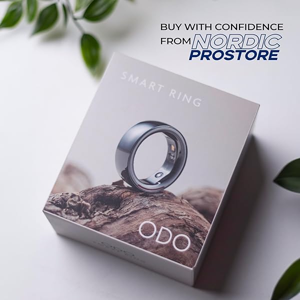 NORDIC PROSTORE SMART RING – SMART RINGS FOR MEN AND WOMEN – HEALTH TRACKER TO MONITOR FITNESS, SLEEP AND HEART RATE – FITNESS RING WITH 5-DAY BATTERY LIFE, 5ATM WATERPROOF, APP FOR IOS & ANDROID