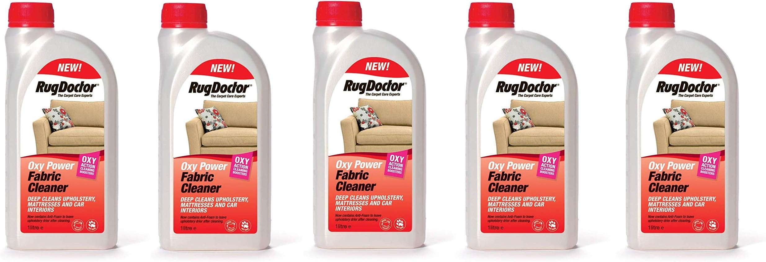 Rug Doctor Oxy Power Fabric Cleaner with Anti Foam, 1 Litre (Fivе Расk)