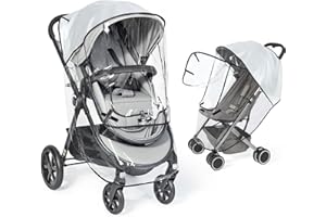 Universal Stroller Rain Cover, No-zip Waterproof Rain Cover, Baby Travel Weather Shield, Breathable, Windproof, Waterproof, S