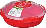 Sistema Round Microwave Container 1.3 L Red with Steam Release Vent