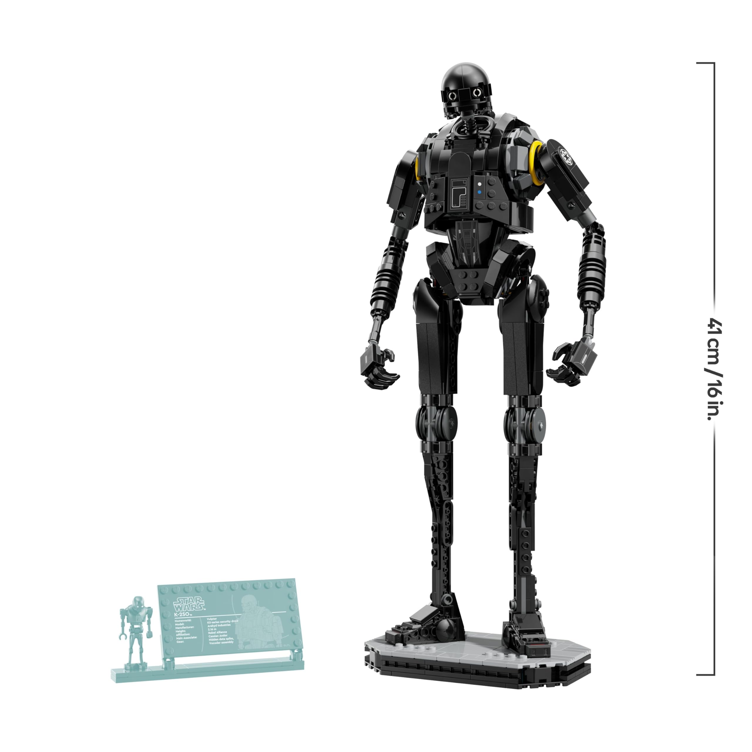 LEGO Star Wars 75434 Sicherheitsdroide K-2SO Spielzeug - Figur zum Bauen & Ausstellen, Sammler-Modell mit Infotafel – Geschenk für Jungen, Mädchen ab 10 Jahre und Erwachsene Andor-Fans 7