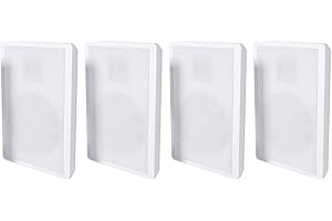 4 Rockville RockSlim White Home Theater 5.25" 240w Easy Wall Mount Slim Speakers