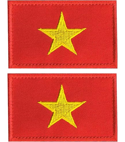 Patch Brodé Drapeau Vietnam Du Sud - 5x8 Cm Avec Système Autocollant