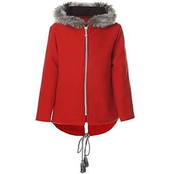 BEZLIT Mädchen Fleece Jacke Fell Kapuze Stoffjacke 21554