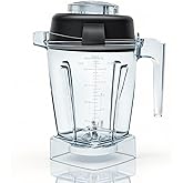 48oz Low-Profile Blender Pitcher, Compatible with 5200 5300 750 7500 5000 6300 E310 E320, Replacement Container with Stainless Steel Blades &ndash; Fits Classic &amp; Explorian Series