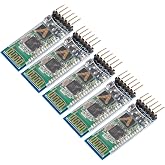 5PCS HC-05 Wireless Bluetooth Receiver RF Serial Transceiver Module Master Slave Integrated Bluetooth Module 6 Pin Wireless Serial Port Communication BT Module