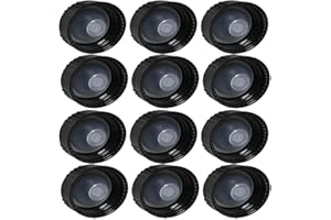 ZBJBinCH Phenolic Resin Cover 28mm Black Poly Seal Screw Caps, Plastic Lids Amber Boston Round Glass Beer Bottles Poly Cone Cap, Brewing Wine Jug Cap for Cosmetics, Daily Chemicals Bottles（White）