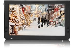 FOSA 10" Car Digital TV, ATSC Portable Handheld TV Television 1080P Stereo Video Player with FM Radio & Dual Speaker Sucker Bracket and Remote Control for Car Camping Outdoor Bedroom(10 in)