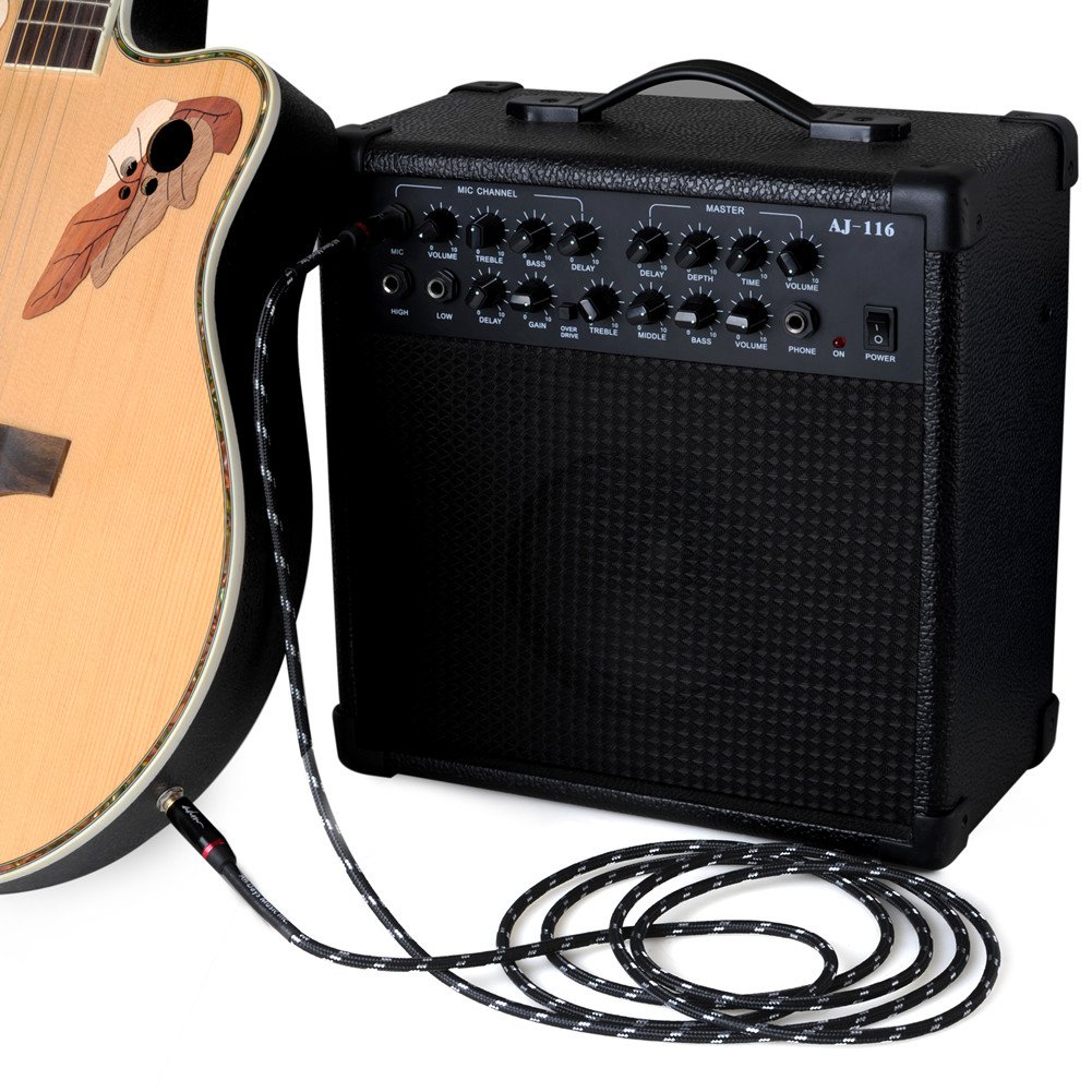 ADM Guitar Cable 10 FT 1/4 Electric Bass Recording Studio Cord with 1/8 Adapter 6923669786204 eBay