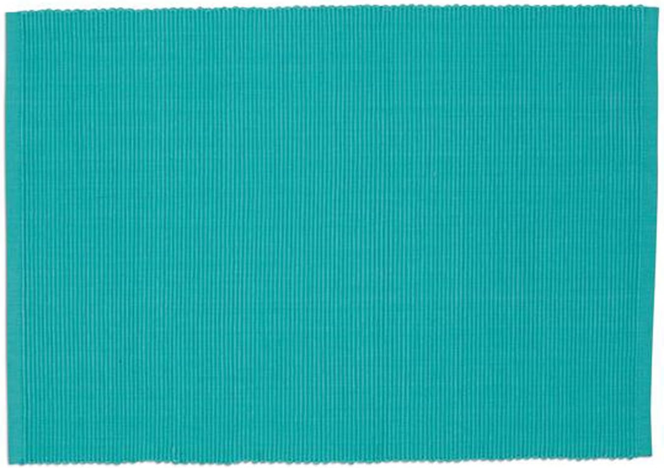 Design Imports Blue Santorini Cotton Table Linens, Dishtowels 18-Inch by 28-Inch, Set of 2, Scallops Jacquard: Home & Kitchen