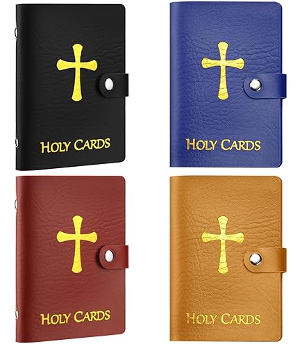 Amazon.com: Holy Card Holder Set 20 Sleeves Per Booklet with Saint Michael Prayer  Card : Office Products