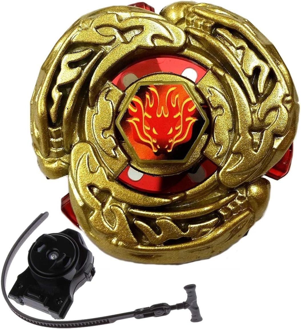 Bey Burst L-Drago Destructor (Destroy) Gold Armored Metal Fury DF105L RF 4D System Metal Fury Masters Bey Battling with Black LL2 Launcher Set Top Toys for Kids