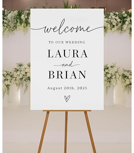 Amazon.com: Welcome To Our Wedding Vertical Wedding Welcome Signs