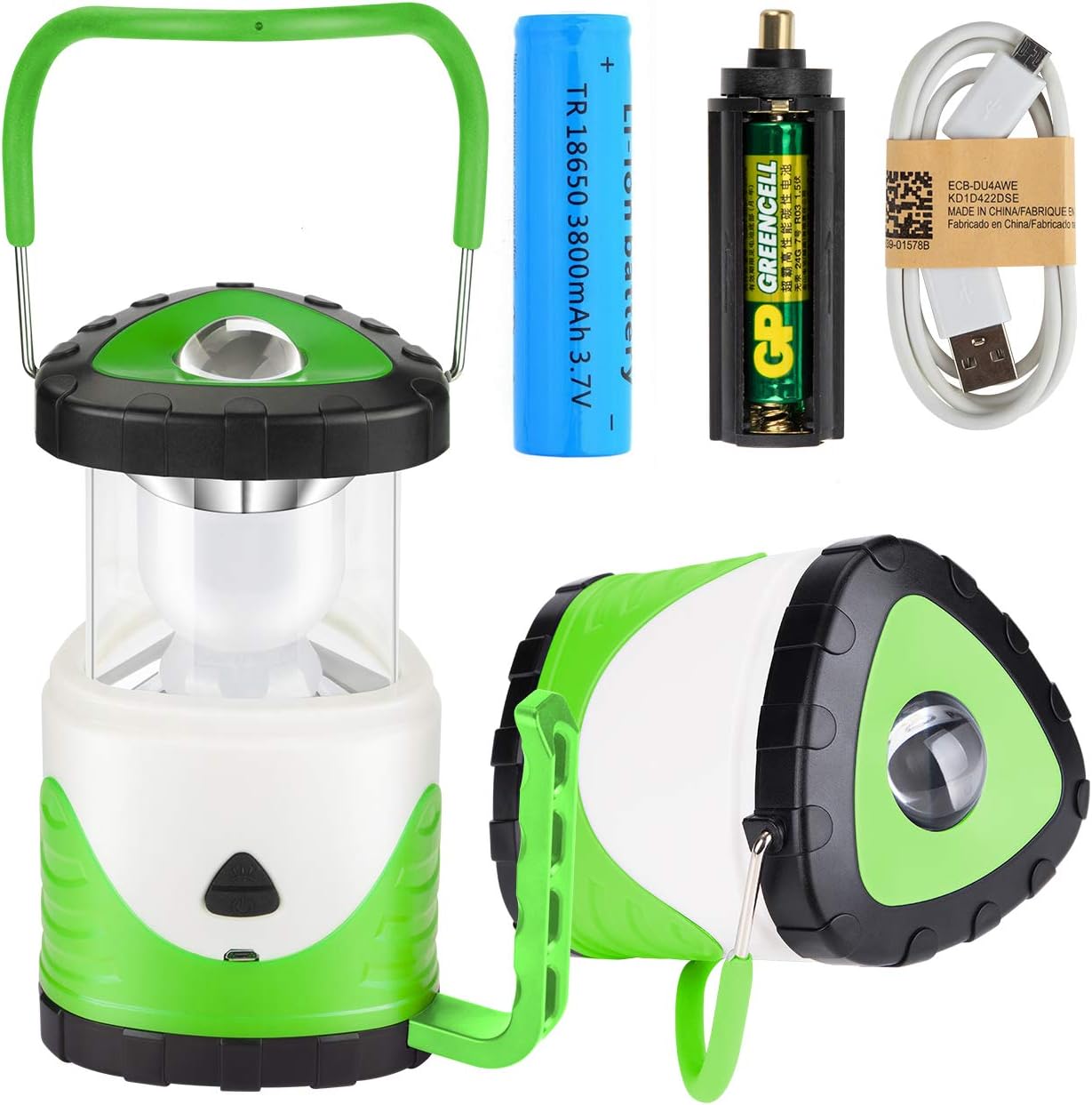 Camping Lantern Lightweight, Denavo Collapsible Camping Lights Outdoor LED Lantern, 4 Modes Battery-Operated, Water Resistant Emergency Light for Hiking, Fishing, Power Cuts(Green-1PCS)
