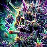 5D Diamond Art Kits for Adults,DIY Skull Diamond Painting Kits Full Drill Diamond Crystal Rhinestone Gem Art Craft Kits for Adults,Home Wall Decor 12X12Inch