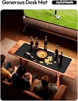 YSAGi Leather Desk Mat Large 100 x 50 cm Non-Slip Waterproof Black view 7