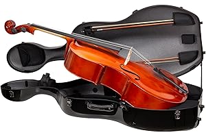 Crossrock Professional 4/4 Carbon Fiber Cello Case | 6lb Ultra-Light TSA-Approved Hardshell | Adjustable Magic Pads & Anti-Scratch Cover | Gilded Black Stealth Finish