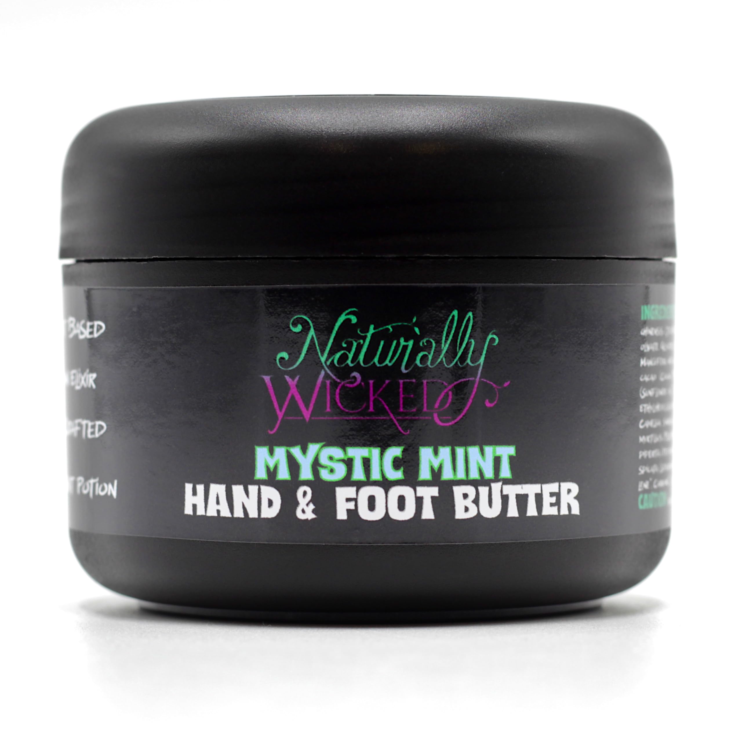 Naturally Wicked® Mystic Mint Hand & Foot Butter 100ml - Heals, Soothes & Refreshes with Plant Extracts