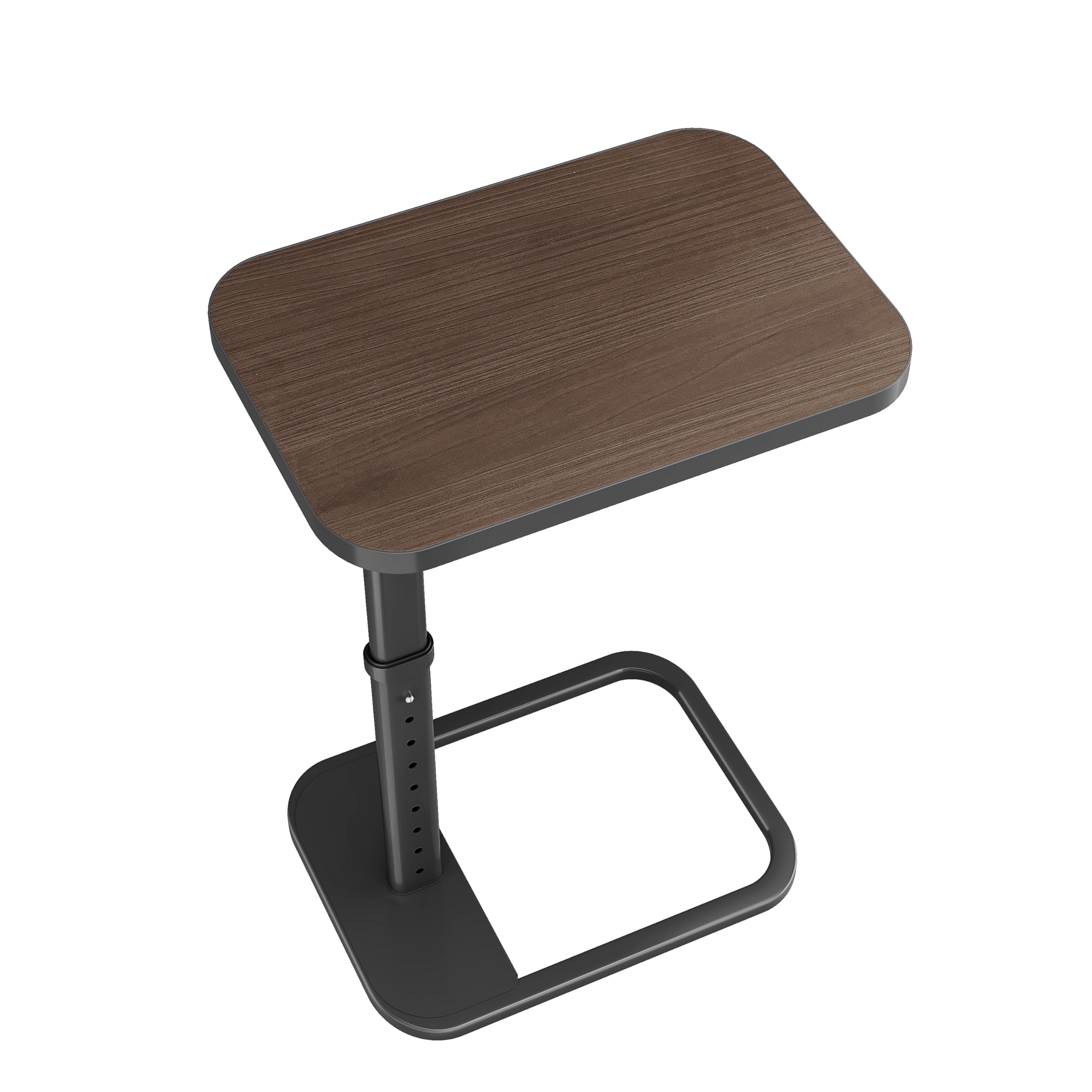 Photo 1 of Kitstorack TV Tray Table, Adjustable Height & Rounded Metal Corners, Snack Table for Couch, Sofa, Bed, Chair, Living Room, C Shaped End Side Table 