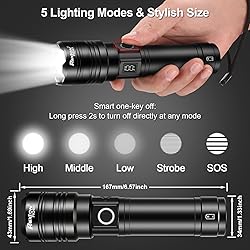 Rechargeable Flashlights 1000000 High Lumens Long
