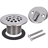 PRIMSOPH Trip Lever Overflow Faceplate Tub Drain Trim Kit without Linkage Conversion Kit Assembly Universal Fine Coarse Threa