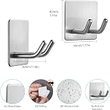 JS Self Adhesive Hooks Razor Holder 4 Pack Stainless Steel Bathroom Organizer view 6