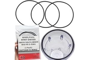 Captain O-Ring - Replacement O-Rings for Whirlpool WHKF-DWHBB (WHKF-C9) & American Plumber W10-PR (W10-OR) (3 Pack)