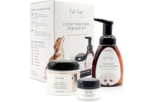Eye Envy 3 Step Tear Stain Remover Kit for Dogs | Clean, Stain-Free Eyes in 7 Days | Contains: Cleanser 8.45 fl.oz, Wipes 60 