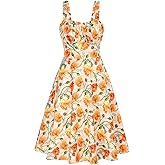 Belle Poque Vintage Floral Dress for Women 2026 Summer A-line Sleeveless Flowy Midi Elegant Wedding Guest Cocktail Dress
