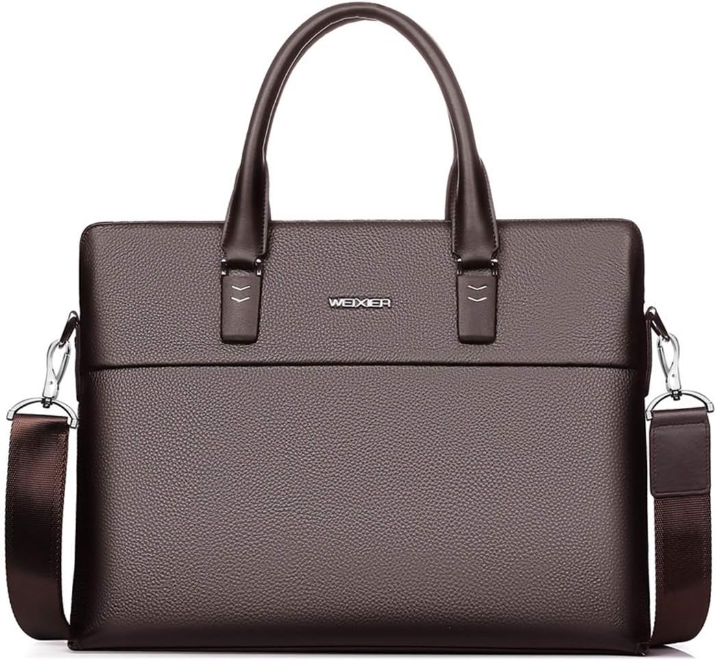 mens leather tote bag with zipper