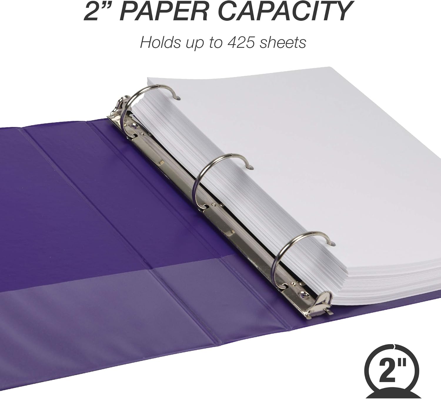 Samsill Earth’s Choice Biobased Durable 3 Ring Binders, Fashion Clear View 2 Inch Binders, Up to 25% Plant Based Plastic, Assorted 4 Pack (MP48669) : Office Products