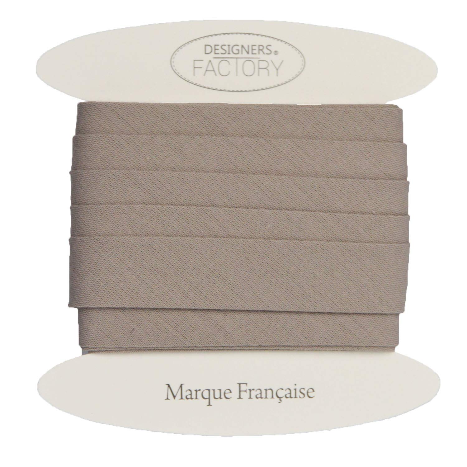 designers-factory Beautiful Quality Plain Cotton Bias Binding - Cotton Bias Binding - available in several colours and two sizes (By 10 meters, Light brown)