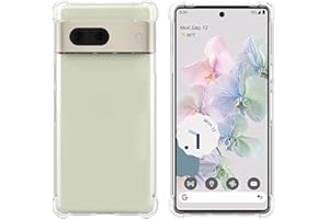 Navor Case for Google Pixel 7 with Screen Protector – Shockproof Slim TPU Cover, Ultra Transparent Soft Silicone Protective C